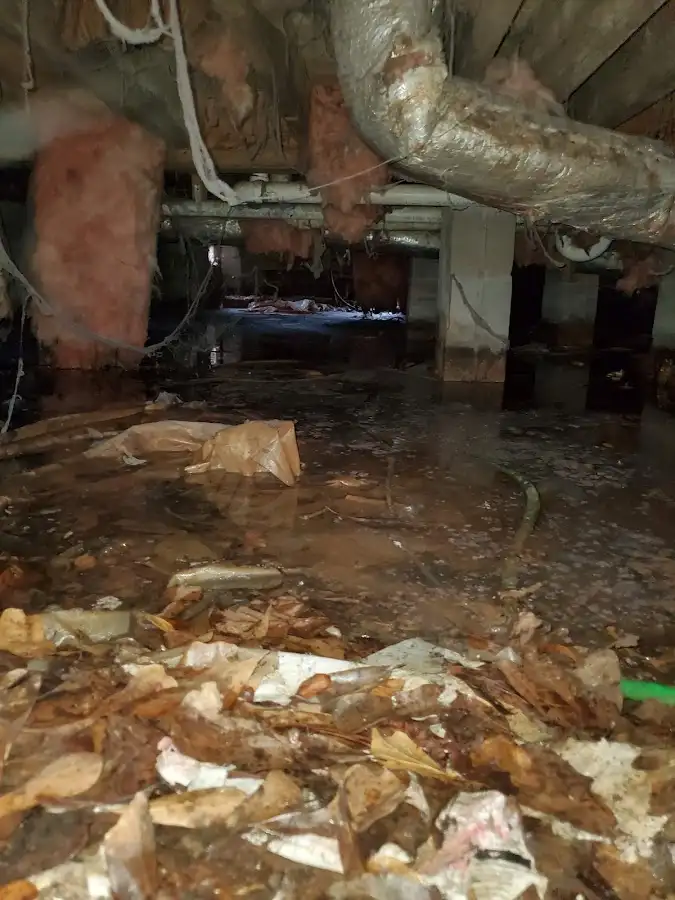 Crawl space flood assessment for Commercial Water Damage Restoration in Grand Island